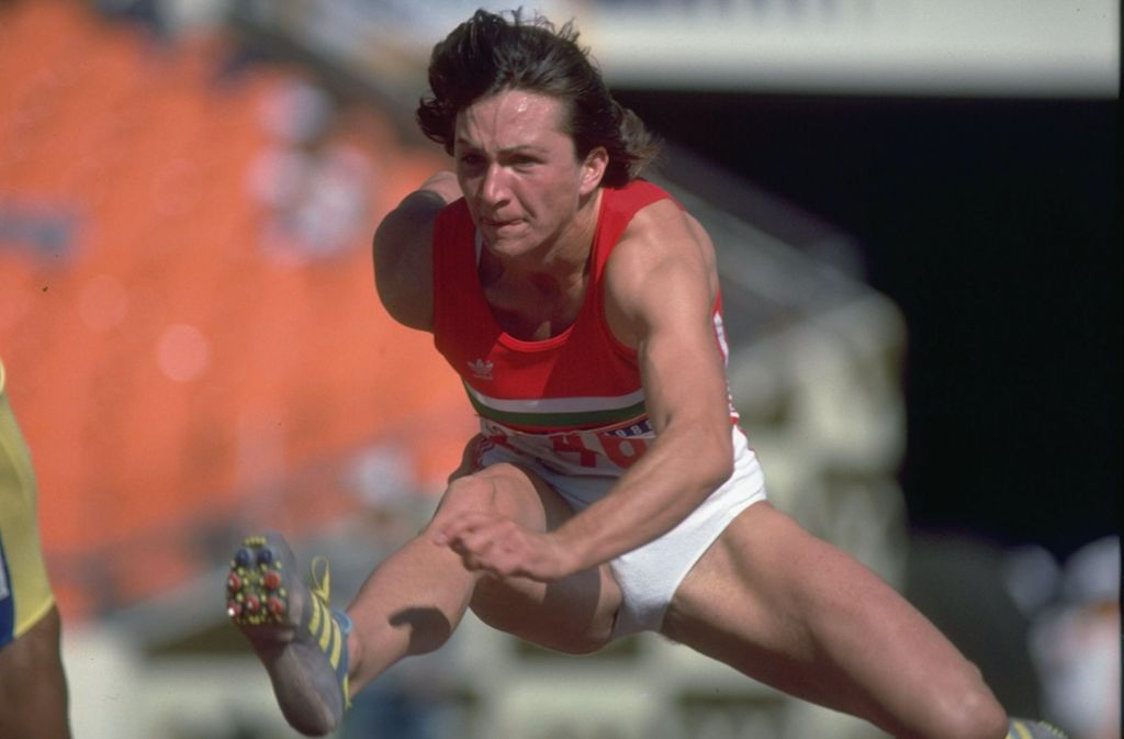 100 Meter Hürden, Frauen: Jordanka Donkowa (Bulgarien) 12,21 Sekunden (20.8.1988 in Stara Sagora)