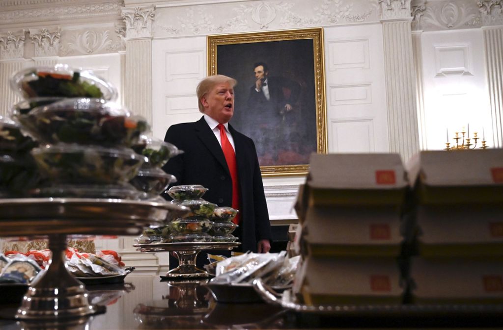 US-Präsident Donald Trump schmiss eine gigantische Fast Food-Party im weißen Haus.