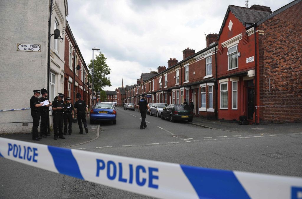 Die Polizei in Manchester hat bereits 17 Durchsuchungen in Zusammenhang mit dem Anschlag durchgeführt.Foto:AFP