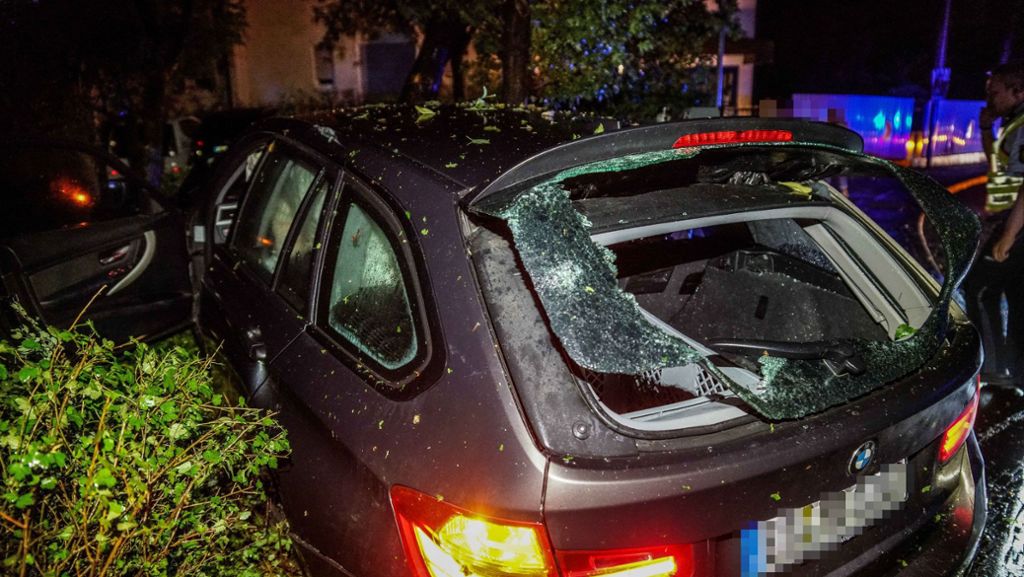 Irrfahrt in Kirchheim unter Teck: Betrunkener rammt Bäume und Straßenlaterne mit Auto