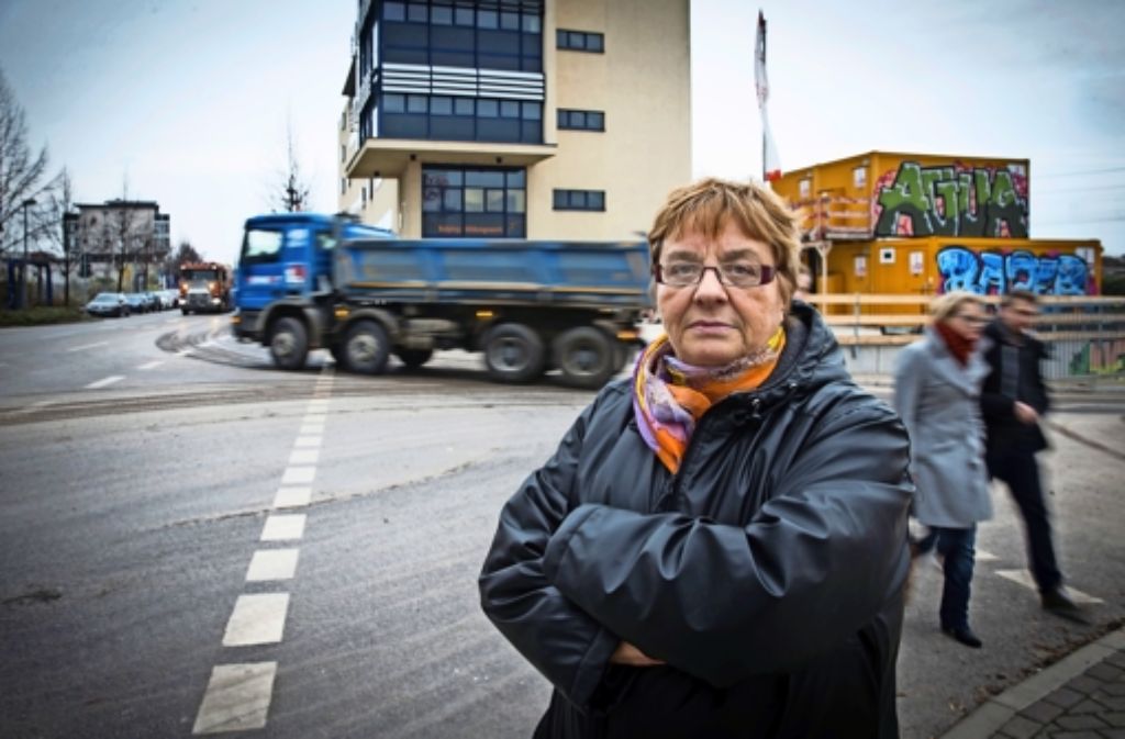 "Seit zwei Jahren haben wir keine ruhige Minute": Heidemarie Hug ärgert sich über den Baustellenverkehr im Nordbahnhofviertel.