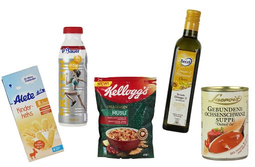 Diese fünf Lebensmittel hat Foodwatch als Kandidaten für den „Goldenen Windbeutel 2017“ ausgewählt. Die Verbraucher entscheiden, wer den Preis für die dreisteste Werbelüge verdient hat. Foto: Foodwatch