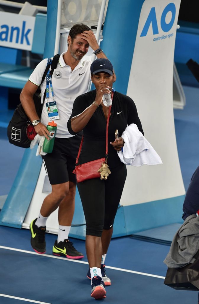 Angelique Kerbers ärgste Verfolgerin: Serena Williams (USA) verließ den Tennisplatz nach einer Trainingseinheit.