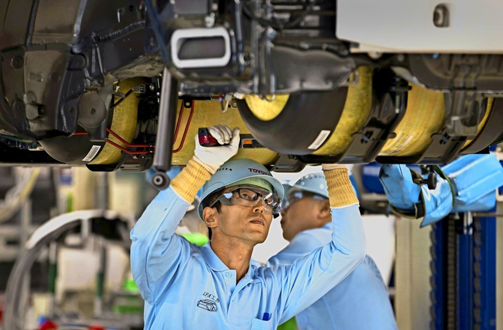 Noch wird das Brennstoffzellenauto Mirai bei Toyota nicht im industriellen Maßstab gefertigt. Das soll sich bald ändern.Foto: BloombergIn Fujisawa Smart Town Foto: Mayer-Kuckuk