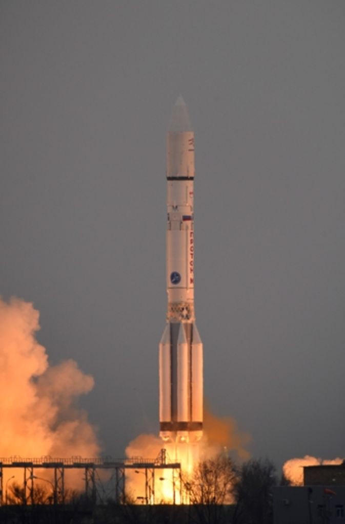 Die Proton-M-Rakete beim Abschuss.
