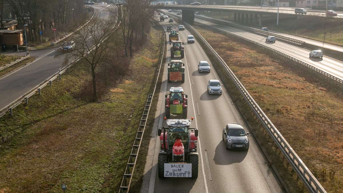 Bauernproteste im Kreis Esslingen: Das große Verkehrschaos bleibt aus