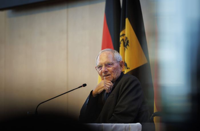 Wolfgang Schäuble beschwört in Stuttgart den Zusammenhalt