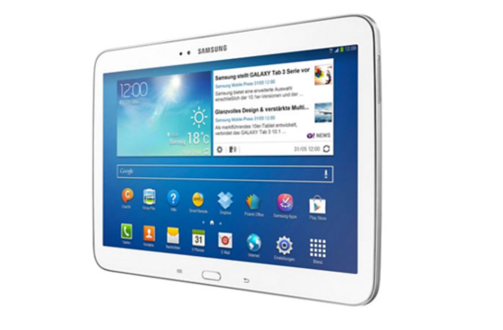 Galaxy Tab 3 10.1 (Samsung) 16 GB, 1280 x 800 Pixel, ab 445 Euro. Positiv: sehr gute Rechenleistung für Surfen, E-Mail, Spiele und Büroanwendungen, heller Bildschirm, Micro-SD, HDMI. Negativ: geringe Auflösung. Fazit: derzeit eines der besten Tablets.