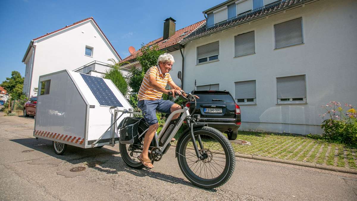 Camping statt Pauschalreise: Esslinger Rentner baut Fahrrad-Camper