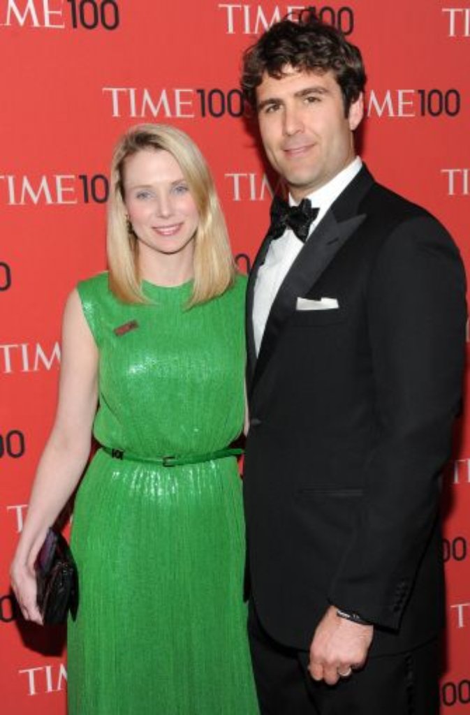 Laut Time-Magazine eine "Pionierin": Yahoo-Chefin Marissa Mayer mit ihrem Ehemann Zachary Bogue.