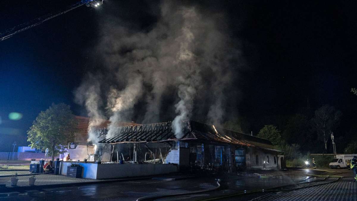 Großbrand in Kuchen: Eine Million Schaden an Schnellrestaurant