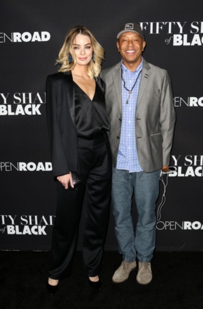 Russell Simmons (rechts) und Lucy McIntosh bei der US-Premiere von „50 Shades of Black“.