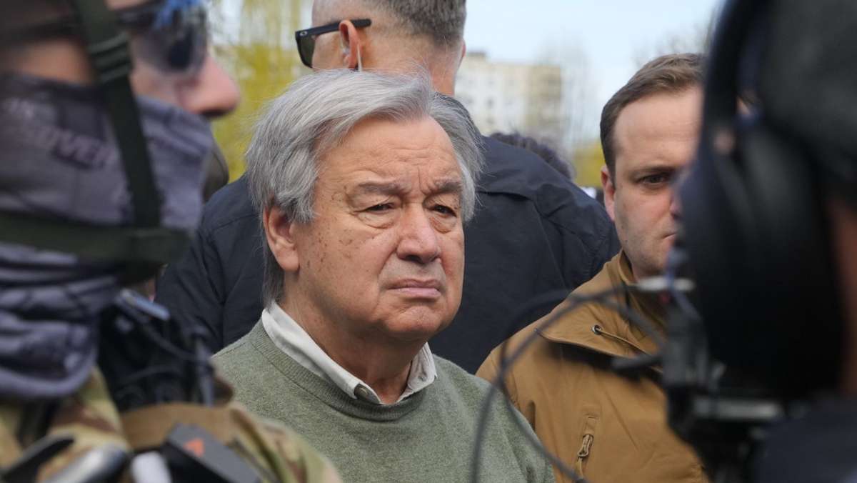 António Guterres: UN-Generalsekretär besucht zerstörte ukrainische Städte