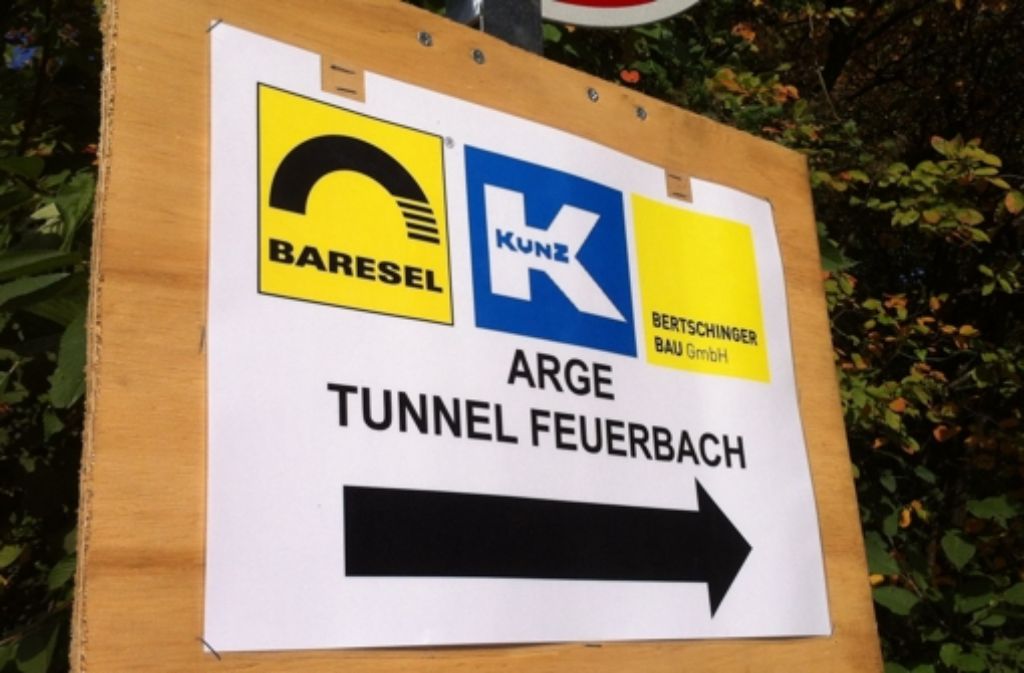 Der Feuerbacher Tunnel ist in Bau. Foto: StZ