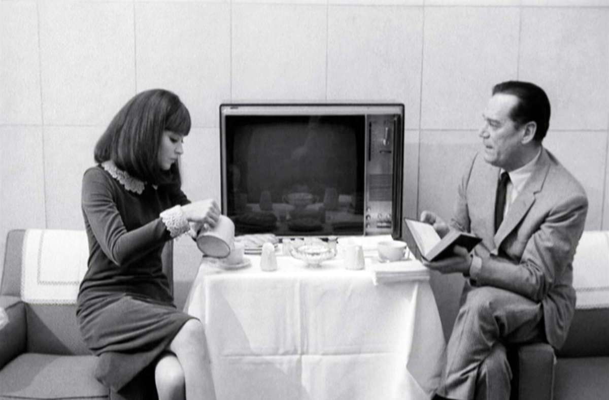 „Alphaville“ (1965): Eddie Constantine und Anna Karina