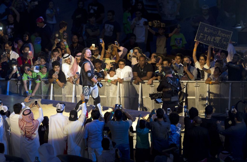 Ein Wrestling-Event in Saudi-Arabien. Foto: AP