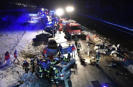 Im Januar ist es auf der Bundesstraße 29 bei Lorch in Baden-Württemberg zu einem schweren Unfall gekommen. Foto: dpa