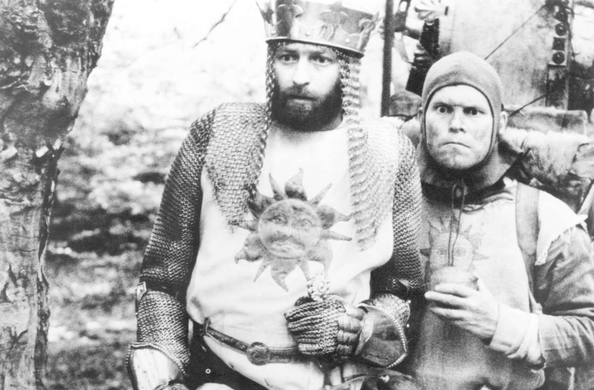 Graham Chapman (links) und Terry Gilliam in „Die Ritter der Kokosnuss“ (1975)