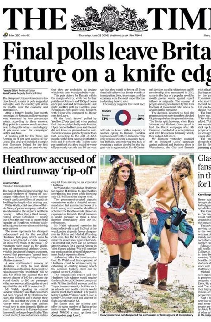 The Times: Die Zukunft Großbritanniens ist auf des Messers Schneide.