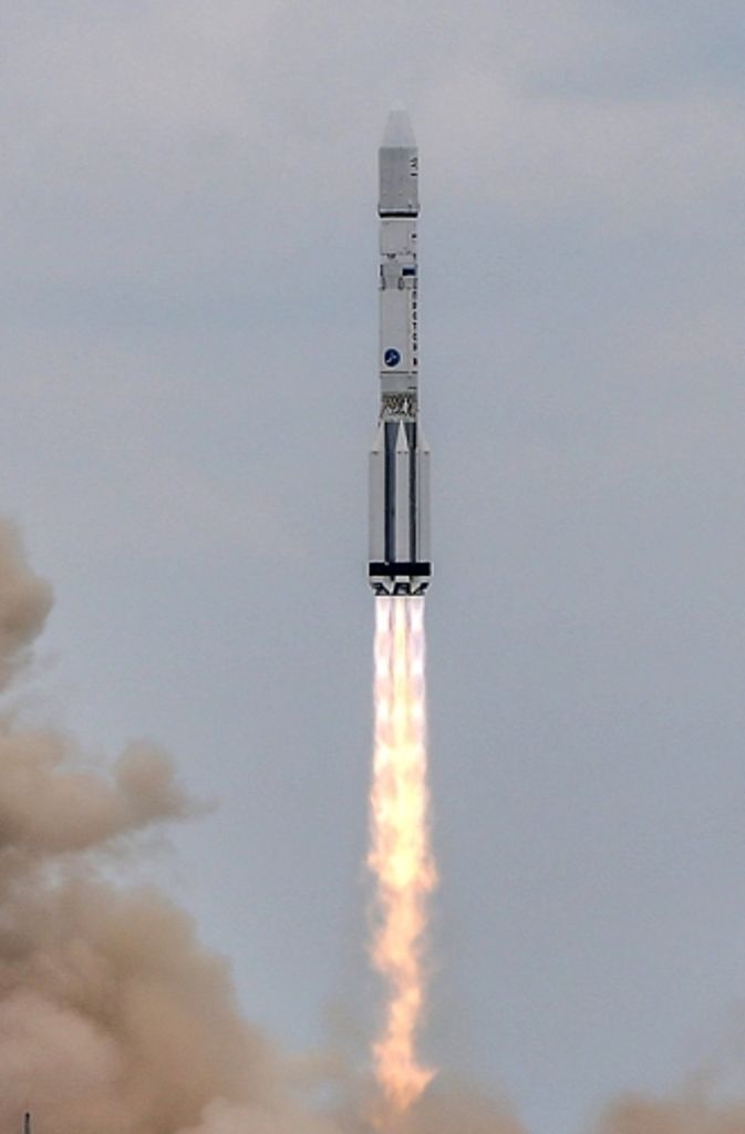 Die Proton-M-Rakete auf dem Weg zum Mars.