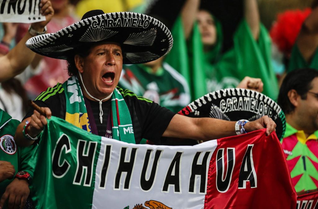 Mit dem Sombrero auf dem Kopf feiert die stolze Fußballnation Mexiko.