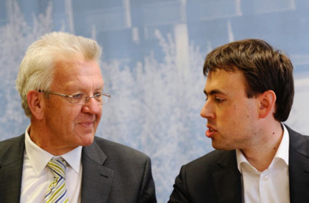 Winfried Kretschmann von den Grünen (links) und Nils Schmid (SPD)