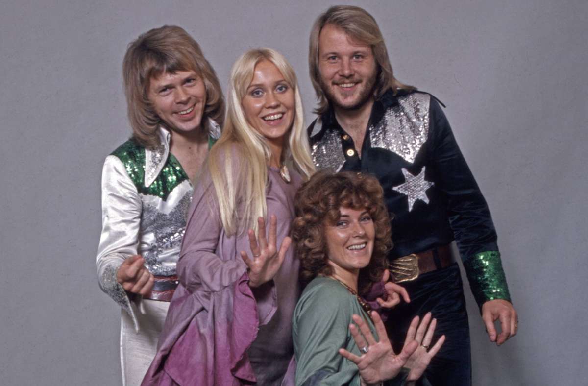 Abba (hinten von links): Björn Ulvaeus, Agnetha Fältskog, Benny Andersson, vorne Anni-Frid Lyngstad