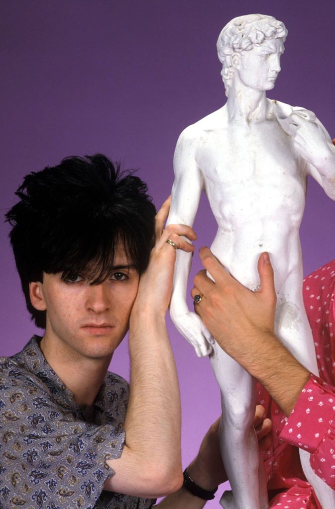 Die zwei Impulsgeber: der Gitarrist Johnny Marr (l.) und Morrissey, 1984