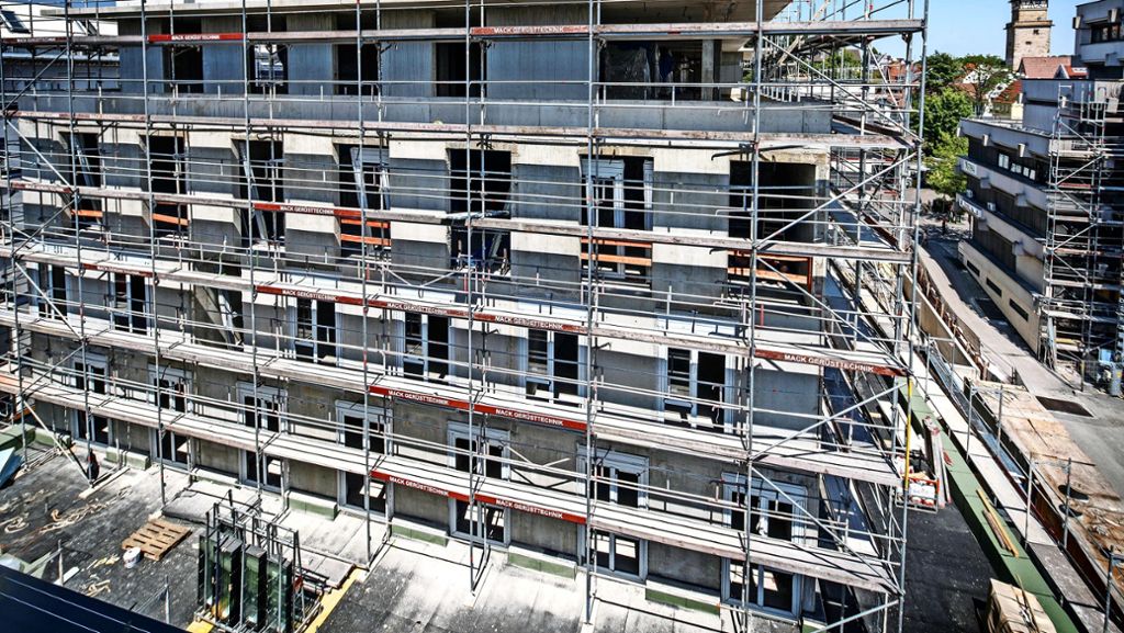 Richtfest der Volksbank in Waiblingen: Hotelbau nimmt Gestalt an