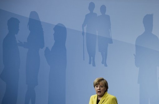 Bundeskanzlerin Angela Merkel (CDU) eröffnet in Berlin den neuen Bürgerdialog zur Lebensqualität in Deutschland Foto: AFP