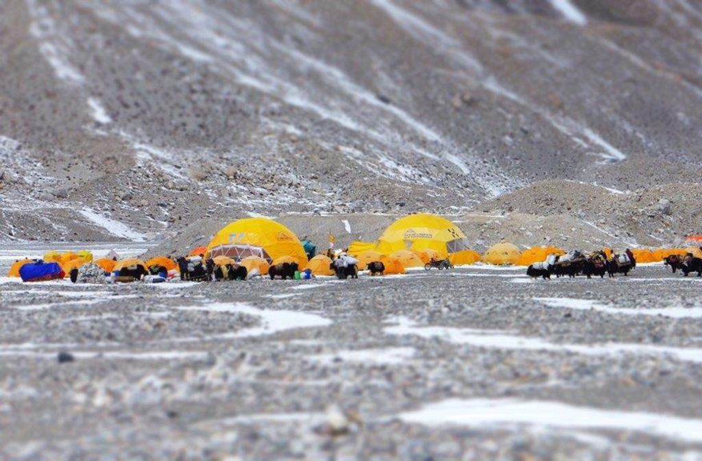 Das Everest-Basecamp auf der Nordseite (5200 Meter).
