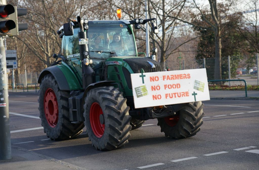 Bereits Ende Oktober letzten Jahres demonstrierten die Landwirte in Stuttgart.