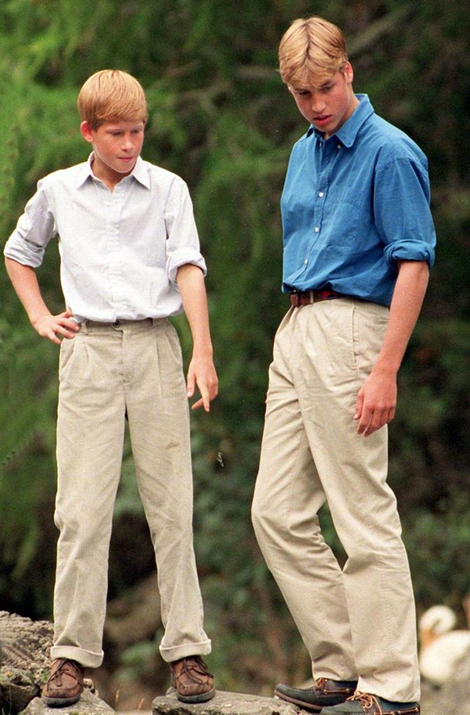 Harry und William am 16. August 1997, wenige Tage vor dem Tod ihrer Mutter, Prinzessin Diana.