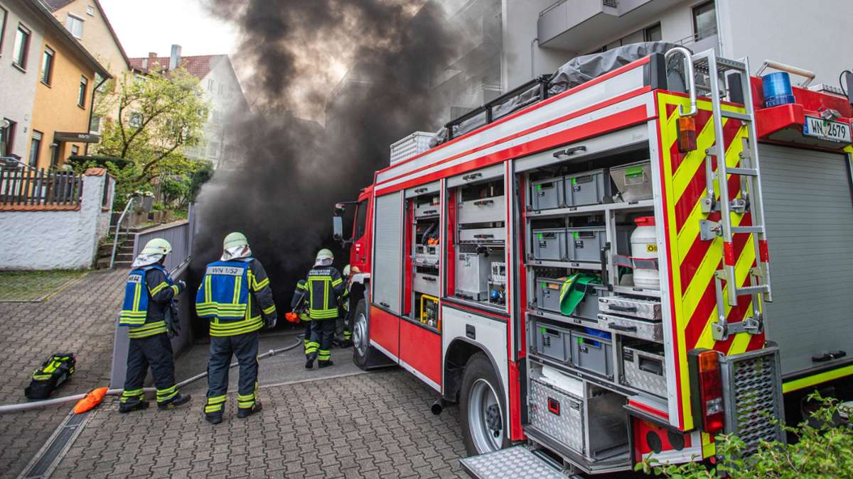 Brand in Waiblingen: Starke Rauchentwicklung in Tiefgarage