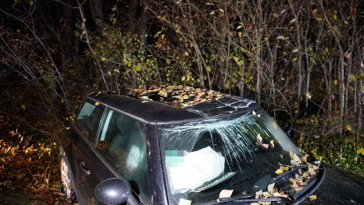 Unfall in Göppingen: Betrunkener Autofahrer rammt Laternenpfosten