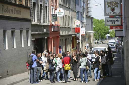 Nach Ansicht der Ratsmehrheit aus Grünen, SPD und SÖS/Linke soll das Leonhardsviertel am Rand der Innenstadt städtebaulich wieder aufgewertet werden. Foto: Zweygarth