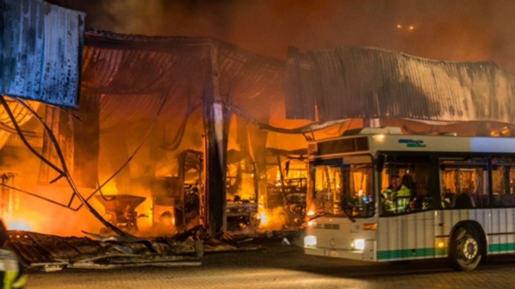 Im niedersächsischen Springe: Halle mit 25 Bussen kompett niedergebrannt - Millionenschaden