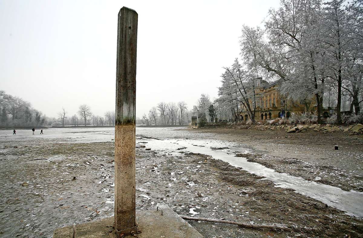 Im Dezember 2007 lag der Monrepos-See letztmals komplett trocken.