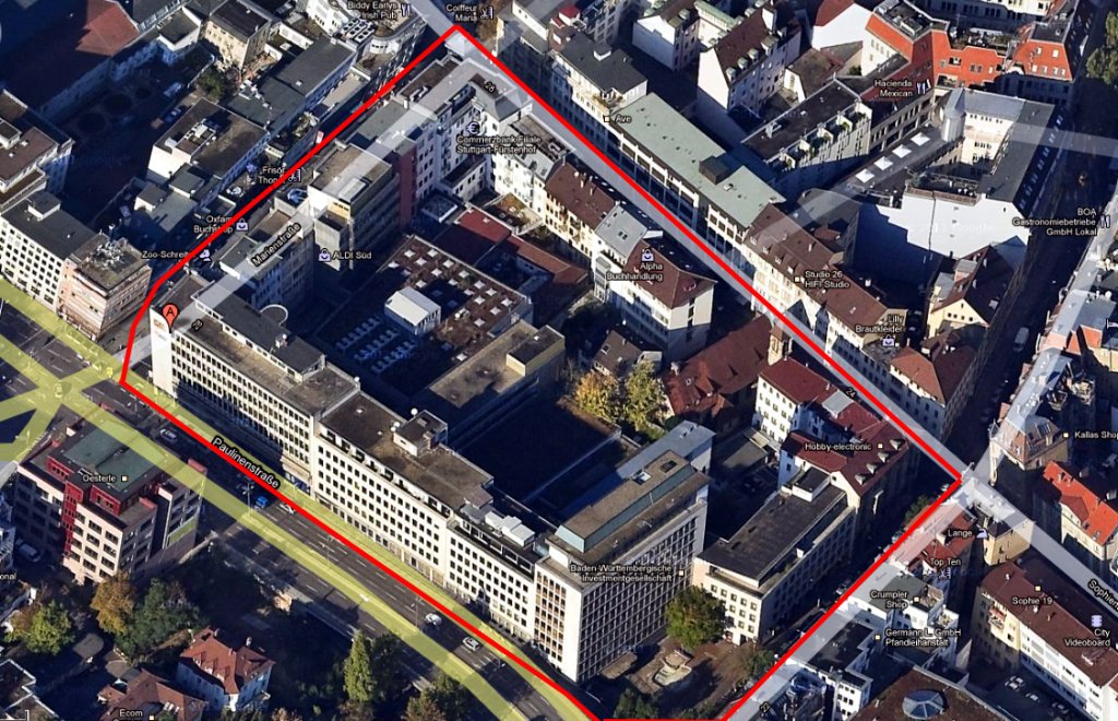 Zwischen der Marien-, Sophien-, Tübinger- und Paulinenstraße wird derzeit das "Gerber" gebaut. Auf dem etwa 13.000 Quadratmeter großen Grundstück sind Einzelhandel, Wohnungen und Büros geplant. Das Gerber wird etwa 250 Millionen Euro kosten.