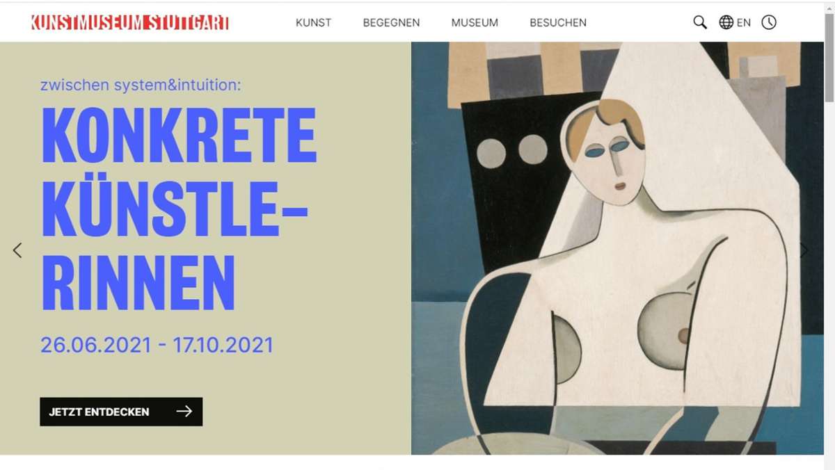 Das Kunstmuseum Stuttgart hat seine Homepage runderneuert. Ab sofort heißt es: Immer schön wischen! 