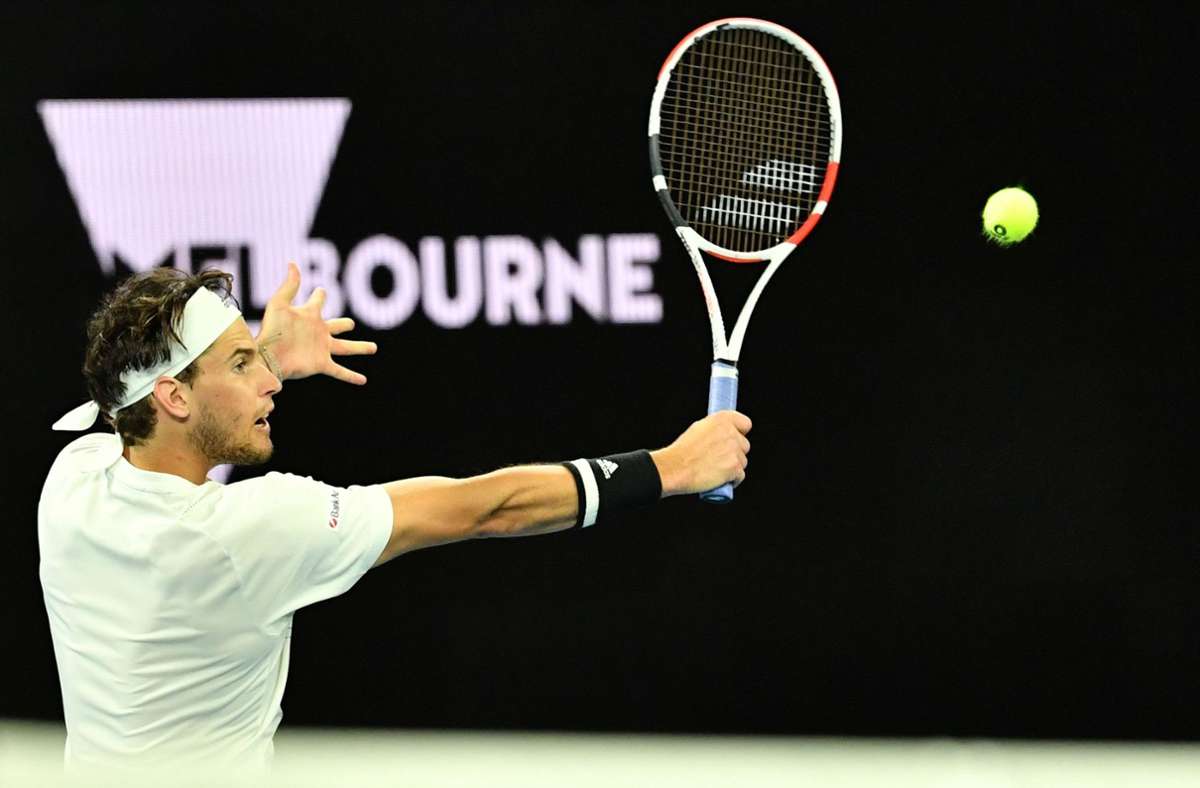Dominic Thiem steht bei den Australian Open im Achtelfinale. Foto: AFP/PAUL CROCK
