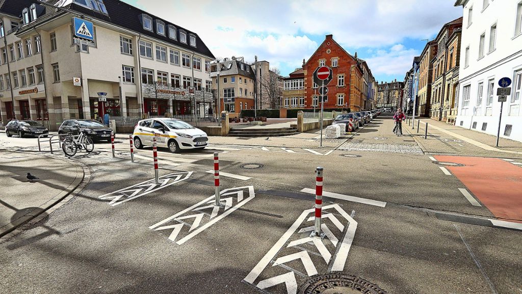 Verkehrssicherheit am Ludwigsburger Schulcampus: Teil der Alleenstraße ist nun eine autofreie Radlerstrecke