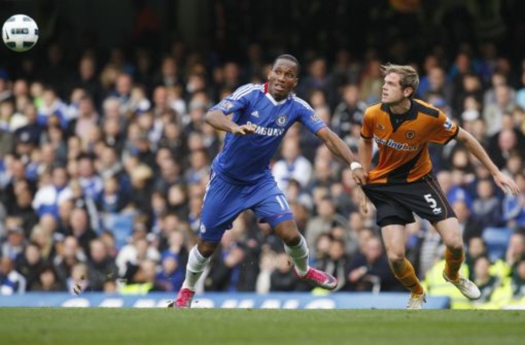 Didier Drogba (Elfenbeinküste, links) von Chelsea London