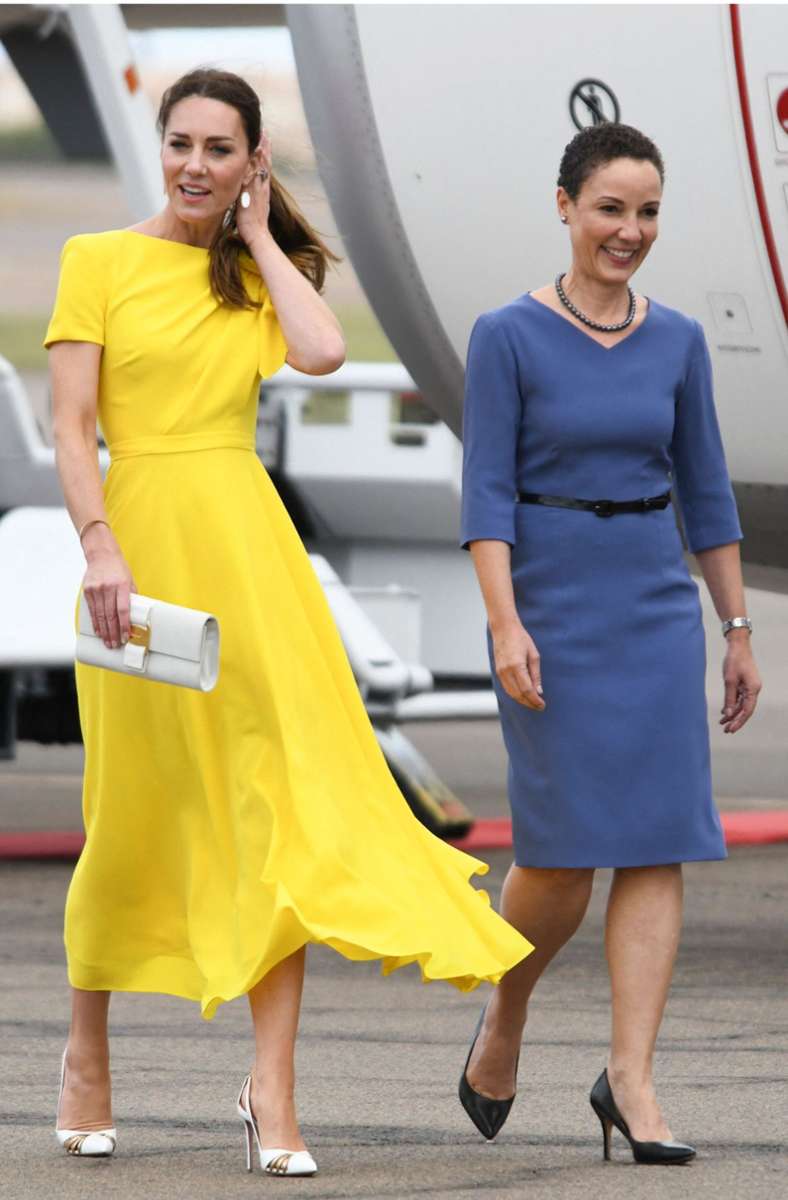 Herzogin Kate mit Jamaikas Außenministerin Kamina Johnson Smith