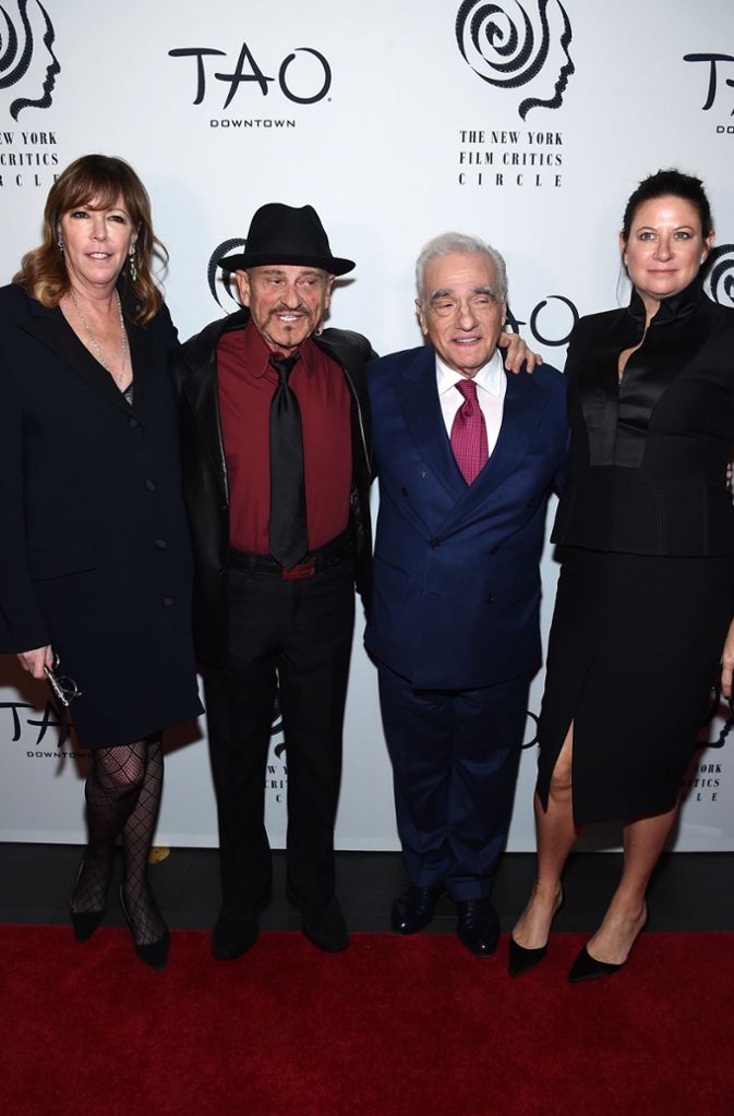 Abgeräumt: Produzentin Jane Rosenthal, der als „bester Nebendarsteller“ ausgezeichnete Joe Pesci, Regisseur Martin Scorsese und Produzentin Emma Tillinger (von links nach rechts).