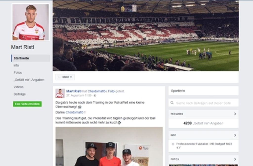 Mart Ristl hat mit seiner Facebook-Seite um die 4000 Fans.