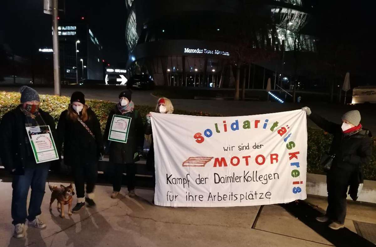 Protestaktion der Daimler-Mitarbeiter