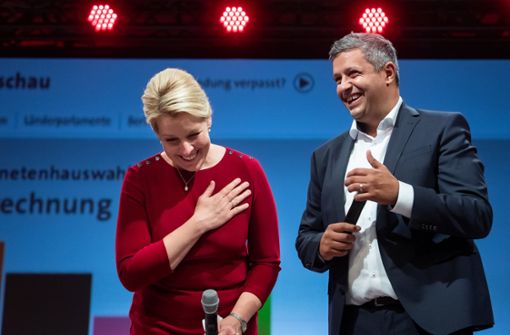 Freut sich über ihren Wahlsieg: Franziska Giffey Foto: dpa/Bernd von Jutrczenka