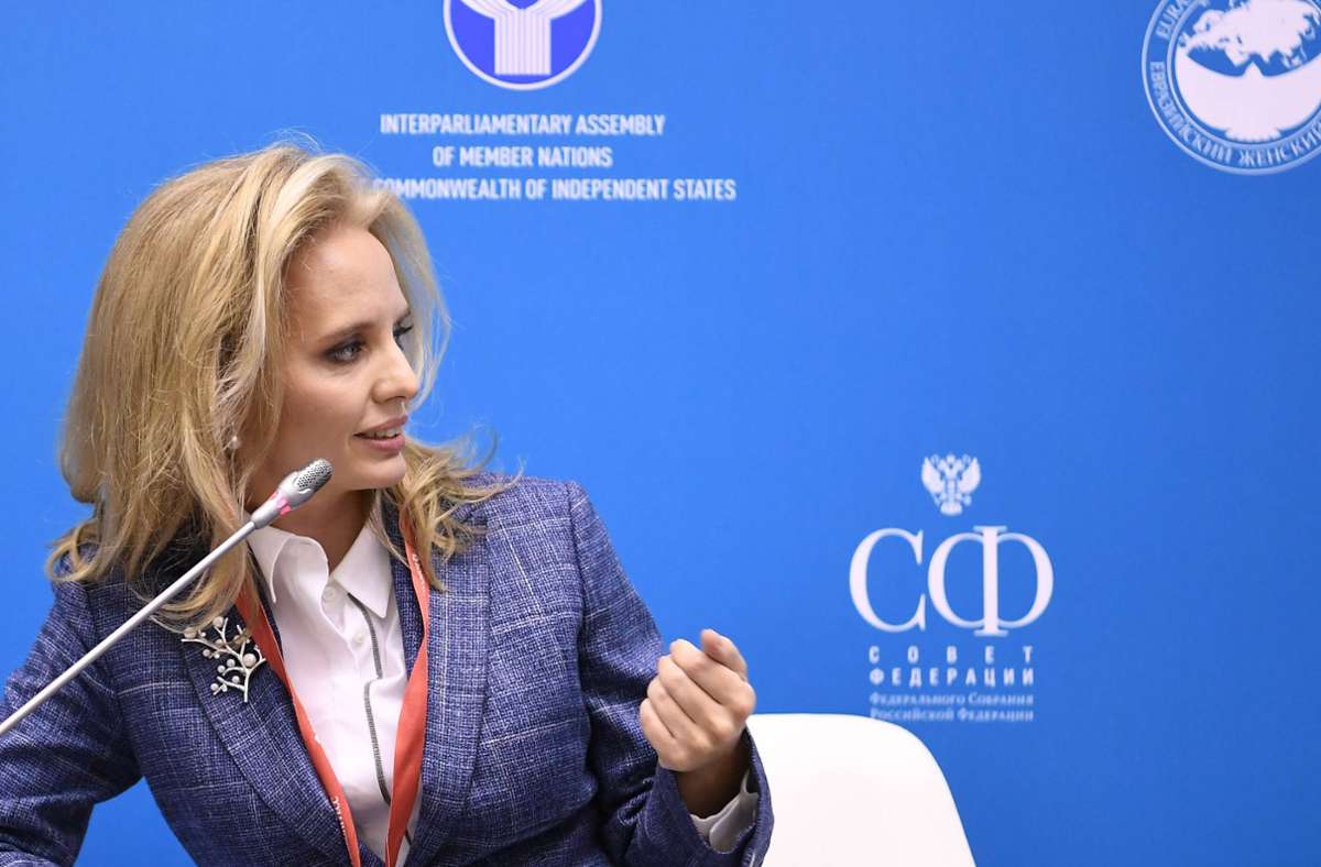 Maria Woronzowa ist Wladimir Putins ältere Tochter – hier 2021 beim „Russia Eurasian Women’s Forum“ in St. Petersburg.
