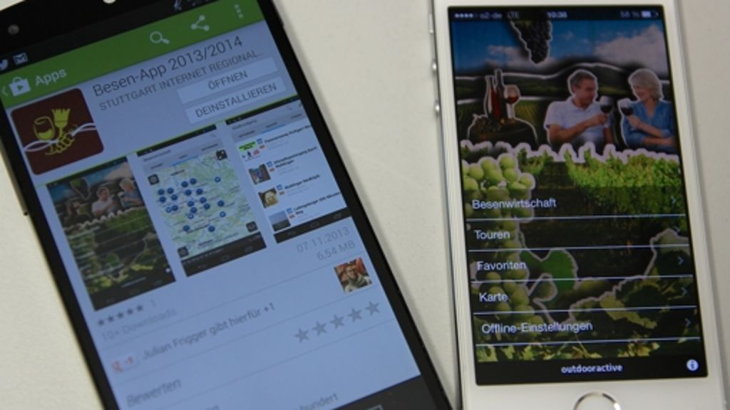 Besen-App der StZ: Das Smartphone führt zu Besenwirtschaften in Stuttgart und der Region